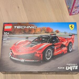 LEGO Technic Ferrari F8X Red and Black Race Car Building Set